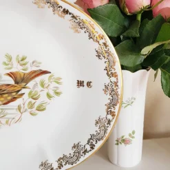 New Pamono French Porcelain Fish Plates from Limoges, Set of 13