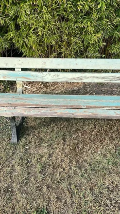 New Pamono French Public Garden Bench, 1950s