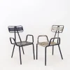 Pamono French Radar Garden Chairs in Metal attributed to René Malaval, Set of 2> Garden Seating