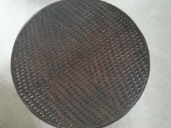 Pamono French Rattan and Iron Bistro Table, 1950s><noscript><img width=
