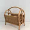 Hot Pamono French Rattan Magazine Rack, 1970s