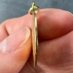 Pamono French Religious Virgin Mary 18k Yellow Gold Medal Pendant, 1890s><noscript><img width=