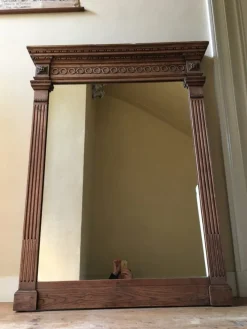 Pamono French Renaissance Style Mirror in Oak, 1870s> Mirrors