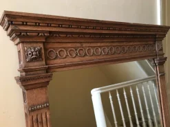 Pamono French Renaissance Style Mirror in Oak, 1870s><noscript><img width=