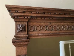 Pamono French Renaissance Style Mirror in Oak, 1870s><noscript><img width=