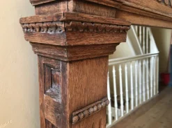 Pamono French Renaissance Style Mirror in Oak, 1870s><noscript><img width=