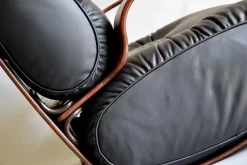 Pamono French Rocking Chair in Plywood and Leather, 1970s><noscript><img width=