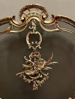 Sale Pamono French Rococo Bronze Fire Screen from Bouhon Freres, 1880s