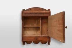 Pamono French Rustic Oak Mirrored Medicine Cabinet, 1900s><noscript><img width=