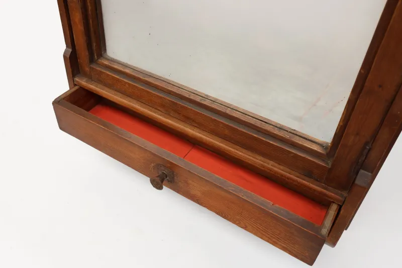 Pamono French Rustic Oak Mirrored Medicine Cabinet, 1900s> Shelves & Wall Units
