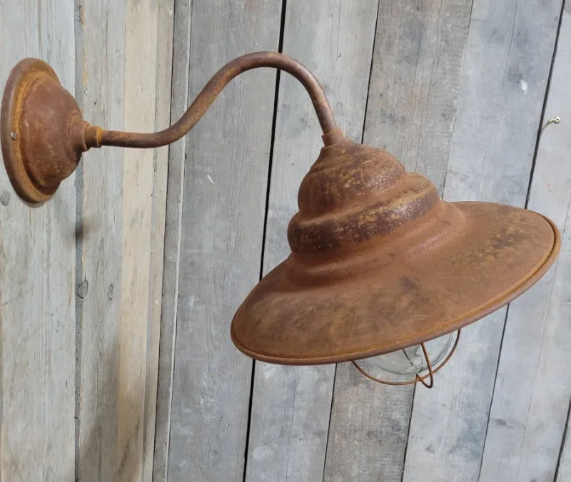 Pamono French Rusty Outdoor Barn Lamp Light> Garden Lighting