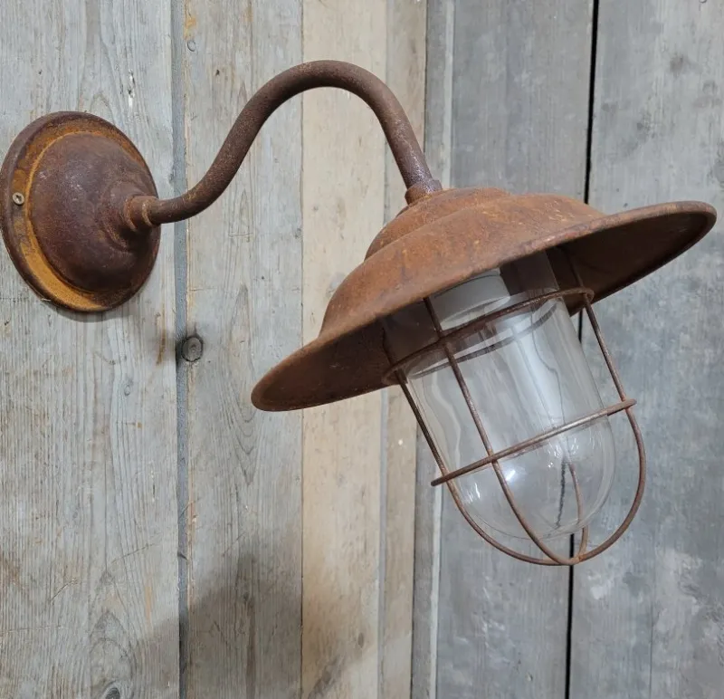Pamono French Rusty Outdoor Barn Lamp Light> Garden Lighting