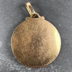 Hot Pamono French Saint Christopher 18k Yellow Gold Charm Pendant, 1950s