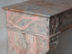 Pamono French Sarrancolin Marble Modillion Fireplace, 1890s><noscript><img width=