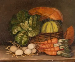 Pamono French School Artist, Kitchen Still Life, Oil Painting on Canvas, Late 19th Century, Framed> Old Masters|Classical