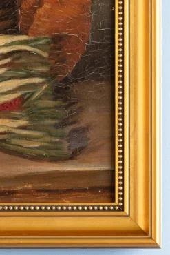 Pamono French School Artist, Kitchen Still Life, Oil Painting on Canvas, Late 19th Century, Framed><noscript><img width=