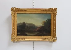 Pamono French School Artist, Le Lavoir, Oil on Canvas, 19th Century, Framed> Classical