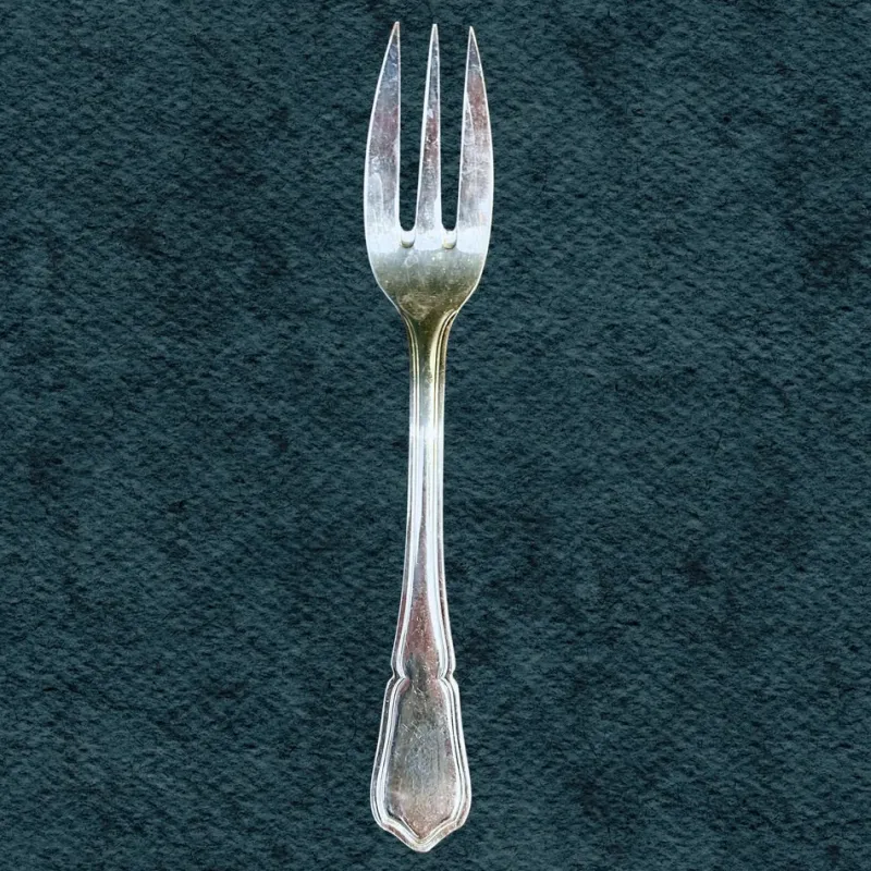 Pamono French Silver Plated Fish Cultery Filets Pattern by Sfam Lorfèvrerie De Chambly, 1920, Set of 12> Cutlery & Serving Utensils