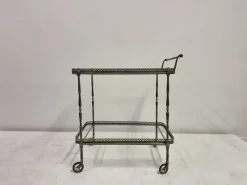 Pamono French Silvered Drinks Trolley, 1960s> Serving Bar Carts & Trolleys