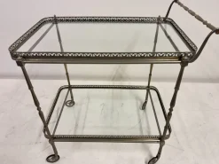 Pamono French Silvered Drinks Trolley, 1960s><noscript><img width=