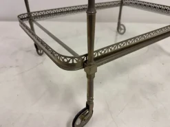 Pamono French Silvered Drinks Trolley, 1960s><noscript><img width=