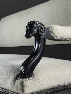 Pamono French Sofa with Ram Heads, 19th Century><noscript><img width=