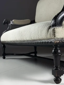 Pamono French Sofa with Ram Heads, 19th Century><noscript><img width=