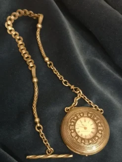 Online Pamono French Sterling Silver Pocket Watch with Chain