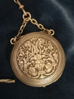 Online Pamono French Sterling Silver Pocket Watch with Chain