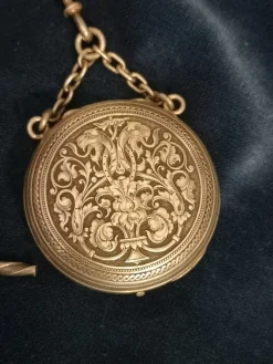 Online Pamono French Sterling Silver Pocket Watch with Chain