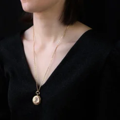 Hot Pamono French 20th Century 18 Karat Yellow Gold Enamelled Pocket Watch, 1890s