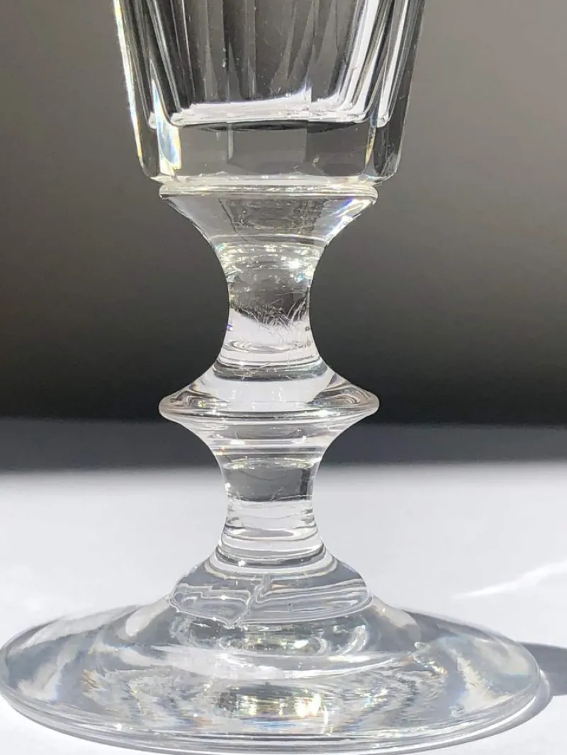 Pamono French 19th Century Crystal Champagne Flutes attributed to Baccarat, 1890s> Glassware