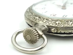Pamono French Tribaudeau Besançon Pocket Watch in Nickel Silver Case, 1900s><noscript><img width=