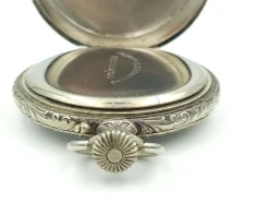 Pamono French Tribaudeau Besançon Pocket Watch in Nickel Silver Case, 1900s><noscript><img width=
