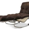 Pamono French Tubular Rocking Chair with Chrome Frame from Lama, 1970s> Rocking Chairs