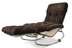 Pamono French Tubular Rocking Chair with Chrome Frame from Lama, 1970s> Rocking Chairs