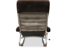Pamono French Tubular Rocking Chair with Chrome Frame from Lama, 1970s> Rocking Chairs