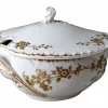 Pamono French Tureen in White Porcelain and Gold Decoration from Haviland & Co., 1902