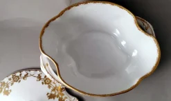 Pamono French Tureen in White Porcelain and Gold Decoration from Haviland & Co., 1902