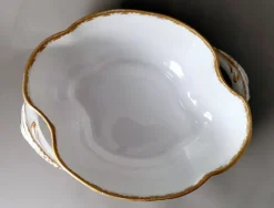 Pamono French Tureen in White Porcelain and Gold Decoration from Haviland & Co., 1902