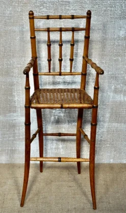 Online Pamono French Victorian Faux Bamboo Dolls Highchair