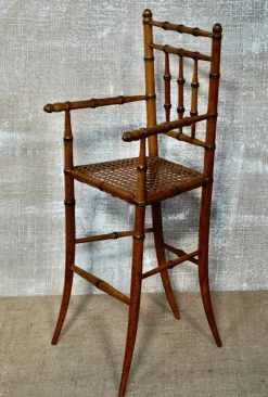 Online Pamono French Victorian Faux Bamboo Dolls Highchair
