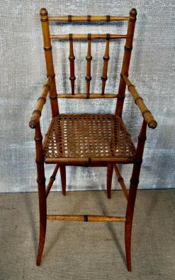 Online Pamono French Victorian Faux Bamboo Dolls Highchair