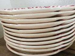 Pamono French Victorian Ironstone Asparagus Plate from Sarreguemines, Set of 10><noscript><img width=