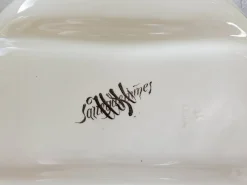 Pamono French Victorian Ironstone Asparagus Plate from Sarreguemines, Set of 10><noscript><img width=