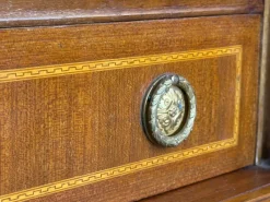 Pamono French Walnut Nightstands or Side Tables with Drawers, 1900s, Set of 2><noscript><img width=
