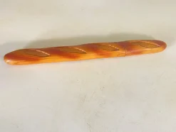 Hot Pamono French Wood Bread Knife with Cover, 20th Century, Set of 2
