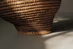 Pamono French Woven Rye Straw and Bramble Baskets, Auvergne, 1900, 1890s, Set of 2><noscript><img width=