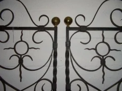Pamono French Wroight Iron Gates, 1940s, Set of 2><noscript><img width=