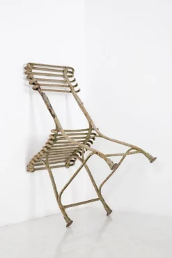 Sale Pamono French Wrought Iron Garden Chair from Arras, 1900s
